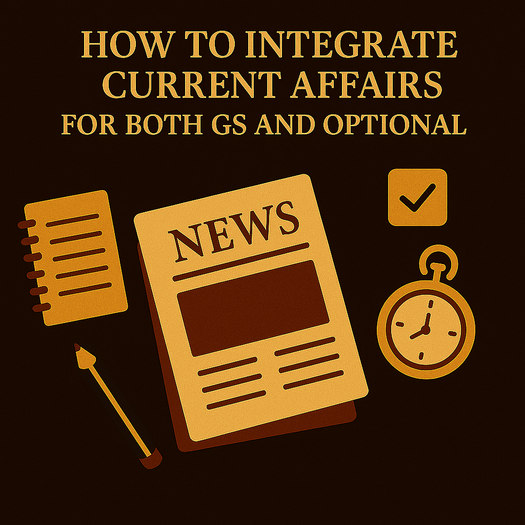 How to integrate Current Affairs for both GS and Optionals